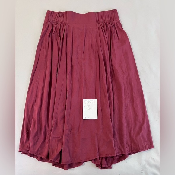 Torrid Women's Dark Red Maroon High Waist‎ Button Midi Skirt Sz 0 - Picture 12 of 12